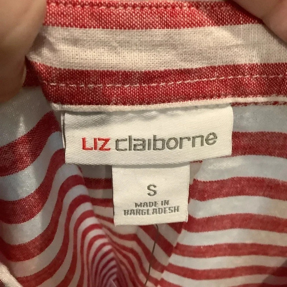 #300 NWT Super Soft Liz Claiborne Linen Top Size Small. Oversized - Picture 7 of 8